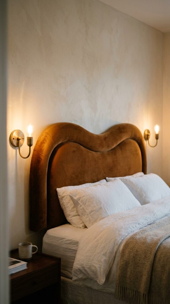12 Retro Bedroom Ideas With A Modern Stylish Twist 4 a close slightly angled shot of a sculptural curve