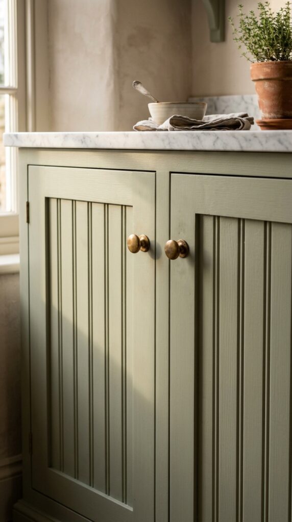 4 a close up shot of beadboard cabinet door fronts p