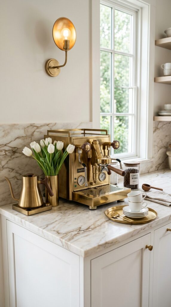 4 a luxurious home coffee corner on a continuous hon