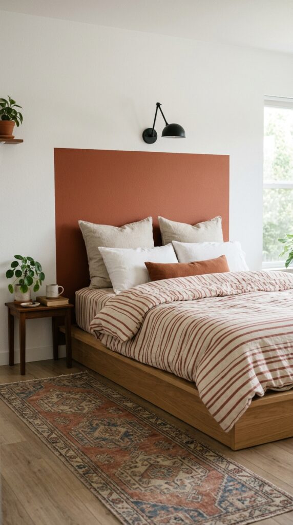 4 a medium shot photograph of a small bedroom where 