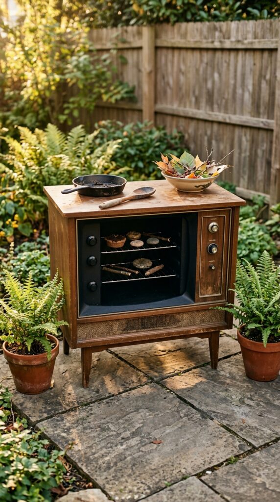 4 a mid century wooden tv cabinet from the 1970s rep