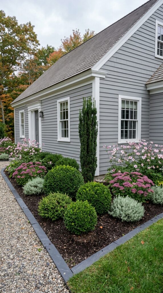 5 a clean architectural photograph of a corner flowe