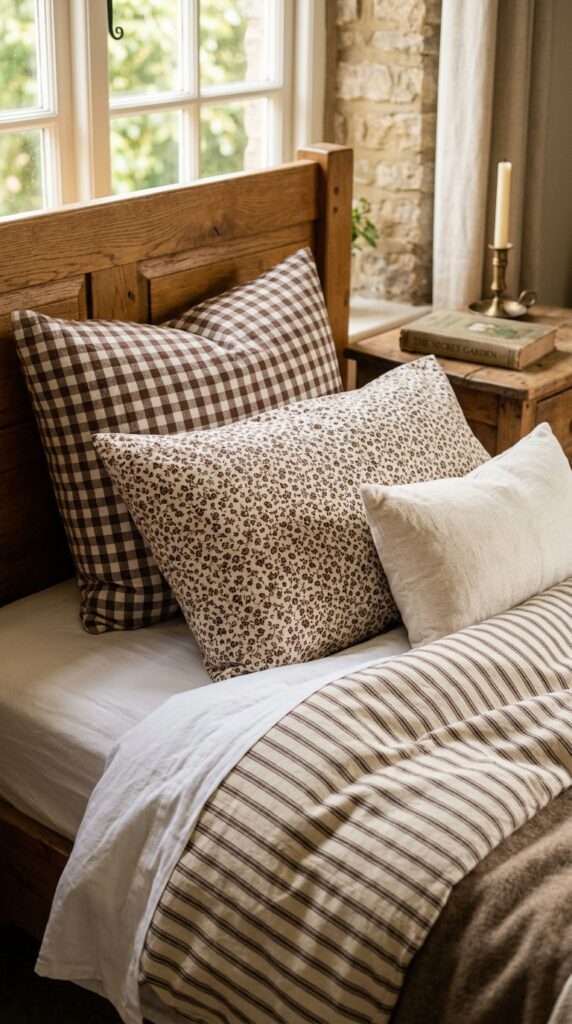 5 a close up shot of a styled bed corner showcasing 