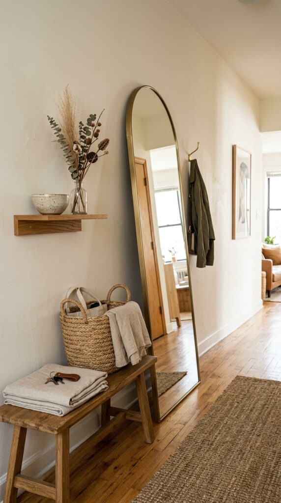 5 a medium shot of a narrow entryway in a one bedroo