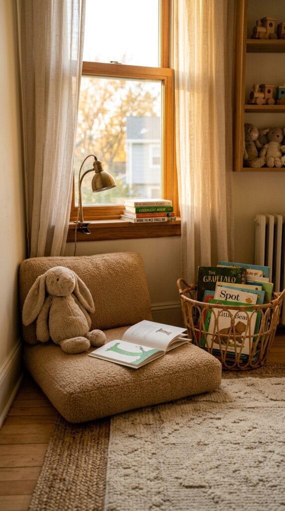 6 a close up slightly low angle photograph of a cozy
