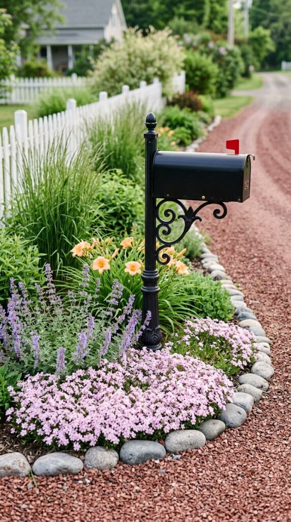 7 a close up photograph of a charming mailbox flower