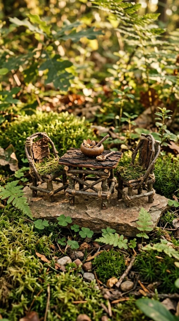 7 a ground level close up of a miniature fairy garde
