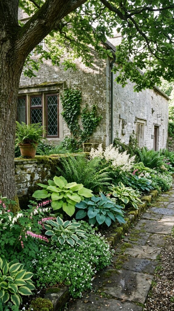 7 image prompt a photograph of a flower bed along th