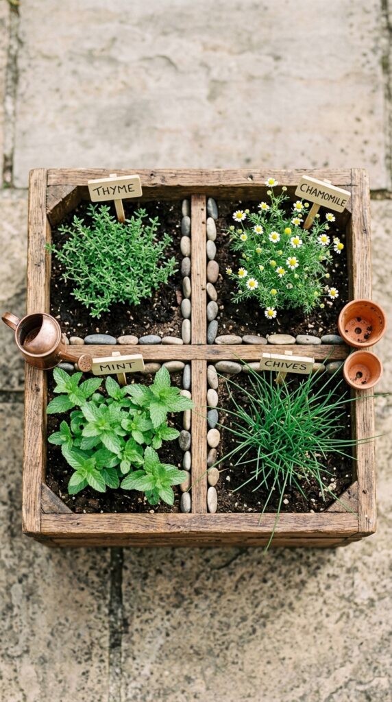 8 a close up overhead shot of a small wooden crate d