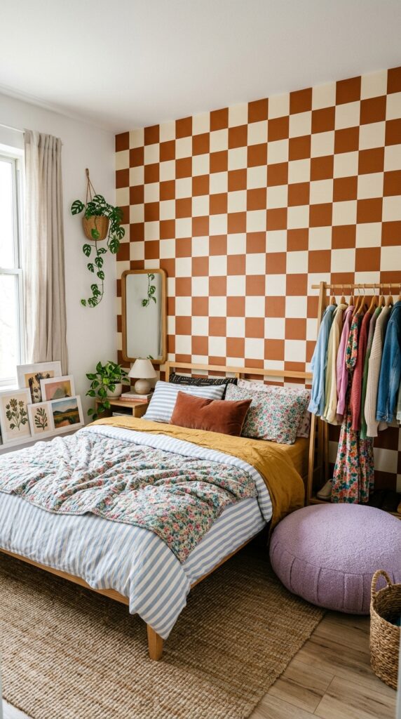 8 image prompt a white walled bedroom transformed wi