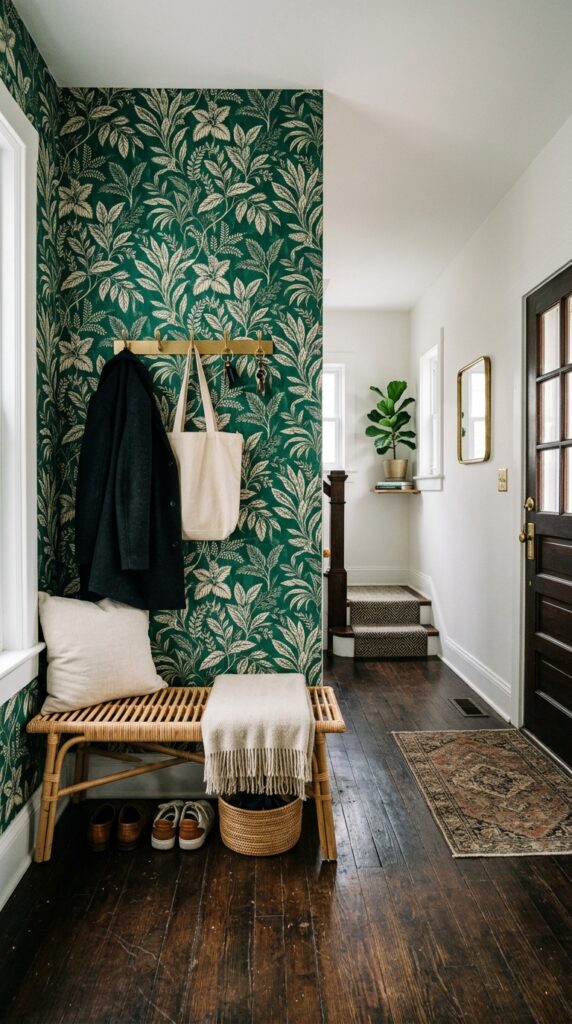 8 image prompt a small entryway with one dramatic ac