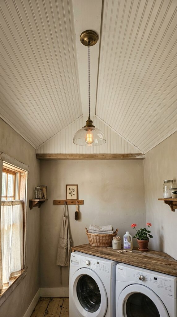 9 a wide upward angled shot of a farmhouse laundry r