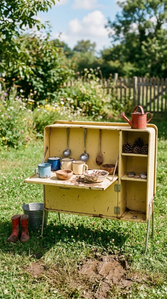 9 image prompt a vintage folding camping kitchen uni