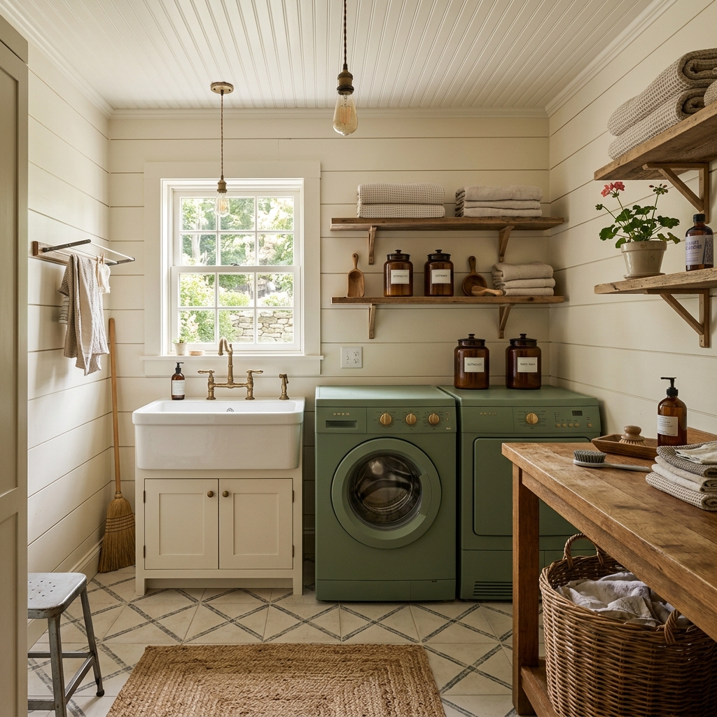farmhouse laundry room with sink 202605100745