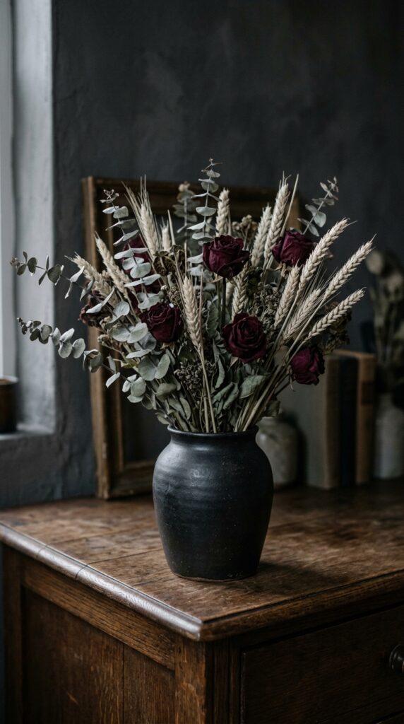 009 a dark ceramic vase almost black with a matte glaz