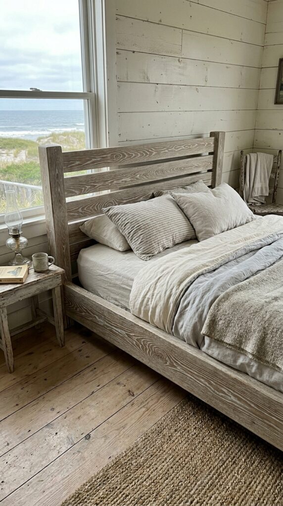 011 a low bed frame made of white oak finished with a 