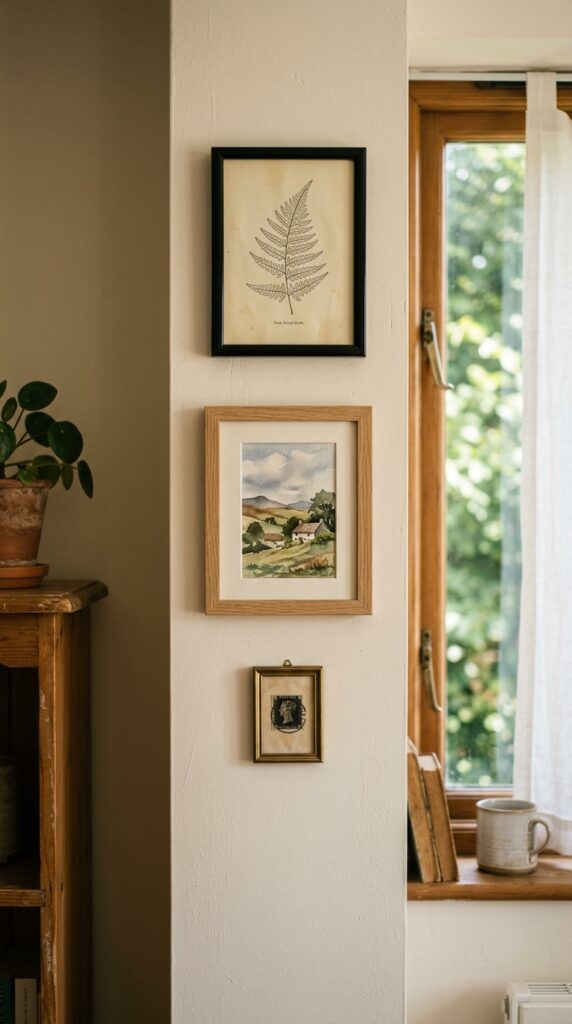 020 image prompt a narrow wall next to a window with t