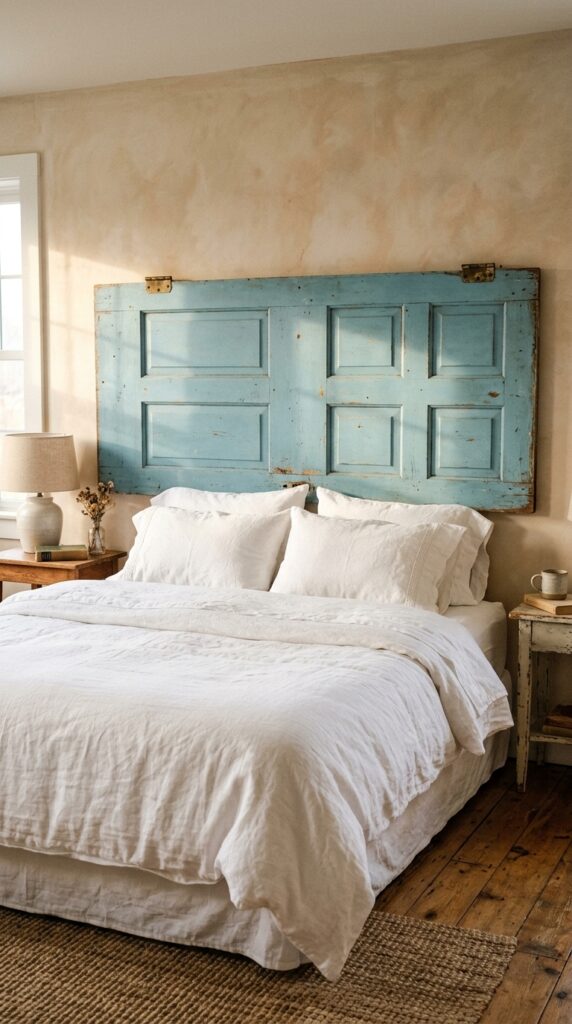 022 image prompt an old solid wood door painted faded 