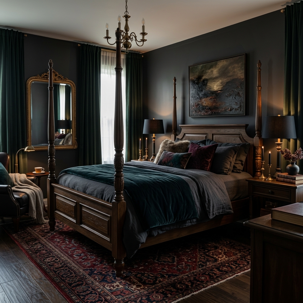 025 image prompt a close up of a dresser drawer with a moody bedroom ideas dramatic feel 202606011024