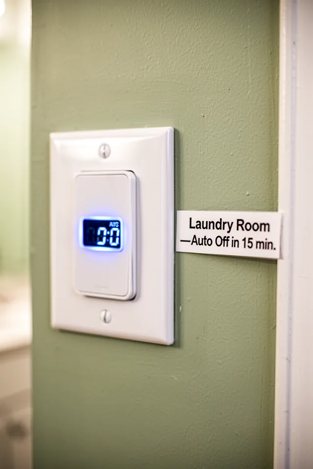 A close-up of a light switch plate, but it
